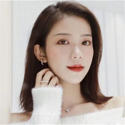 偏分锁骨发假发女中长直发逼真透气自然中分刘海气质全头套真发