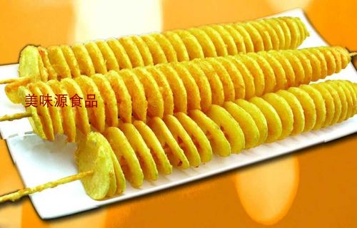 薯塔清真黄金薯塔串土豆片串特色小吃半成品外卖油炸速冻食品6只