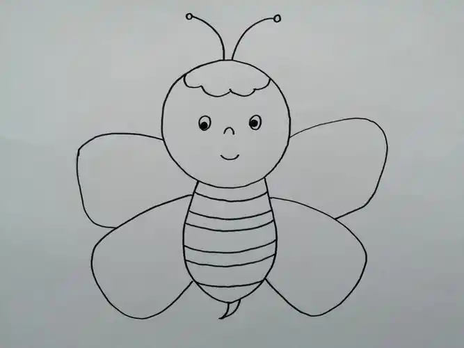 美术简笔画《勤劳的小蜜蜂》