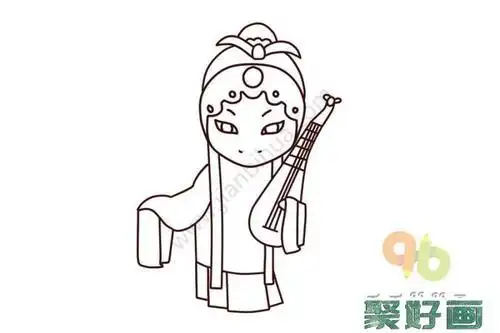 戏曲简笔画人物彩色