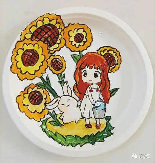 幼儿园另类手工盘子画看完大开眼界