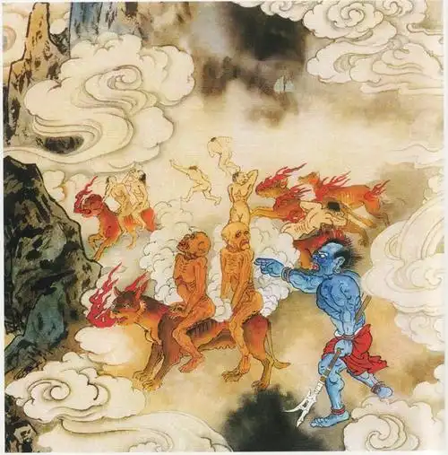 火狗地狱,顾名思义是地狱中之畜生界,一片迷朦数十里,鬼哭狼嗥,遍布