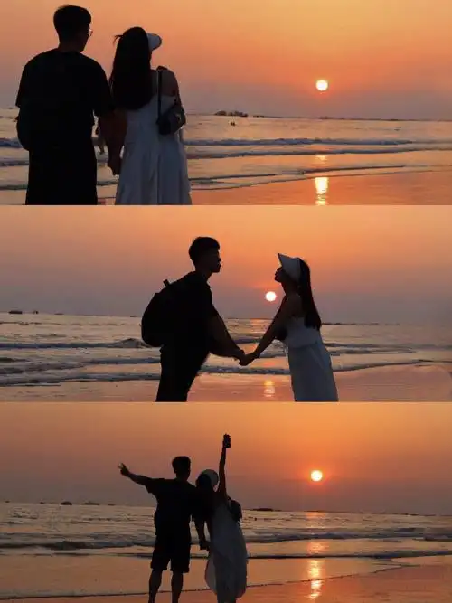 日落情侣不需要露脸也可以拍出氛围感照片