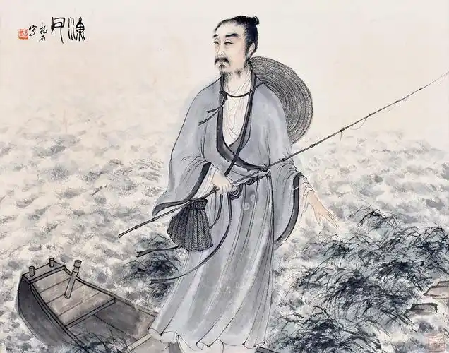 渔父日式原装裱