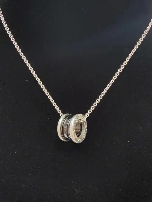 bvlgari宝格丽s925慈善款黑陶瓷弹簧项链