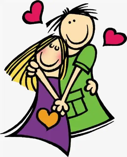 浪漫卡通情侣动漫人物素材
