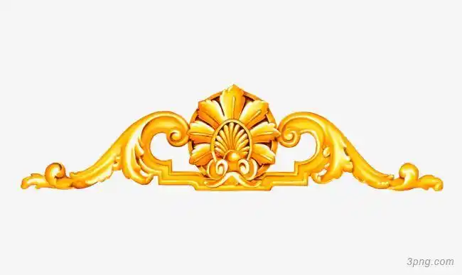 欧式金色花纹花边