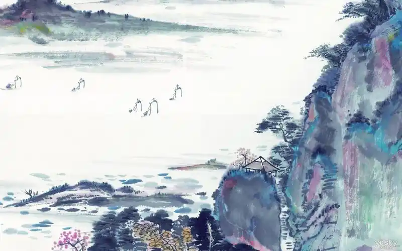 中国风水墨画山水关情电脑桌面壁纸下载高清大图预览2560x1600_风格