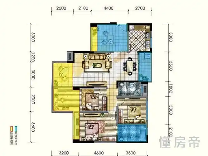 成都新房 光明城市 户型列表 > 户型详情               3室2厅1卫