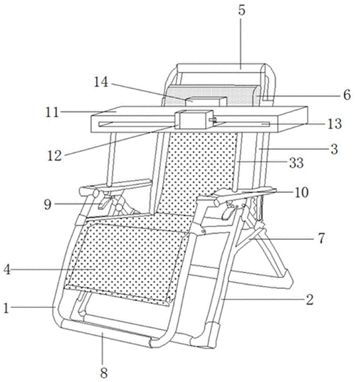 一种便于休息的钓鱼躺椅的制作方法