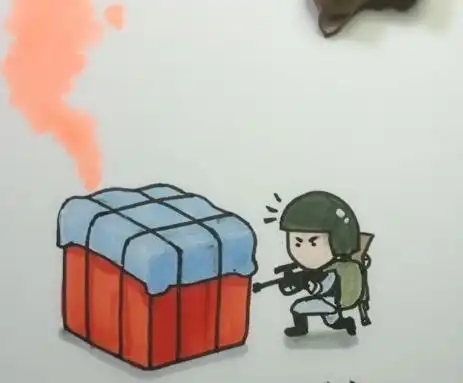 吃鸡简单的画法 吃鸡遇见空投包简笔画视频教程