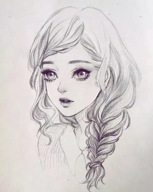 动漫少女素描图片可爱(一波素描动漫美女又强势来袭) - 赤虎壹号