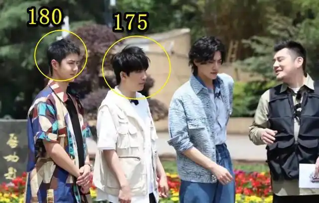 个头的差距,这也就是说明王一博的官方身高并没有像别的明星一样造假