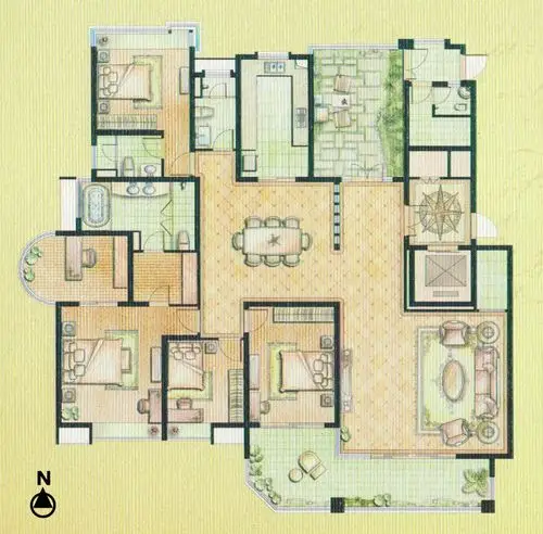 276平米大平层户型图