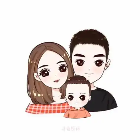 微信头像一家三口三个儿子图片 微信头像图片大全 -【爱个性】