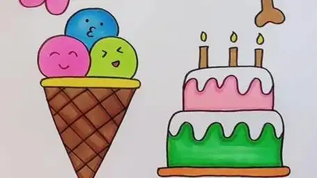 教孩子画好吃的零食