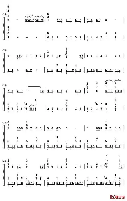 请笃信一个梦钢琴简谱-数字双手-周深2