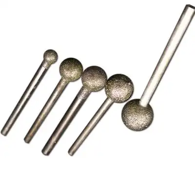 金刚石磨头 玉石雕刻工具 玛瑙星月打孔针大理石材喇叭刻字 圆球
