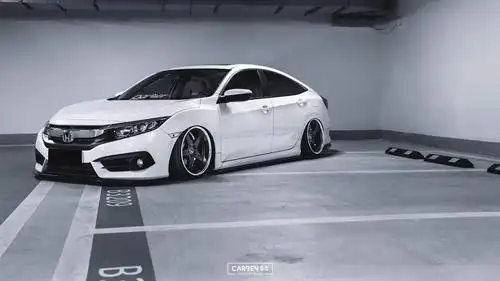 没有浮夸大包围改件的修饰,如此素雅的改装思域一样很美!