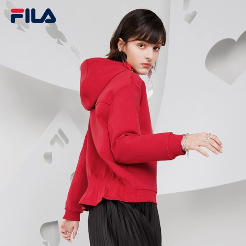 时尚休闲百搭运动舒适幸运兔连帽卫衣女fila斐乐潮牌女子卫衣春季
