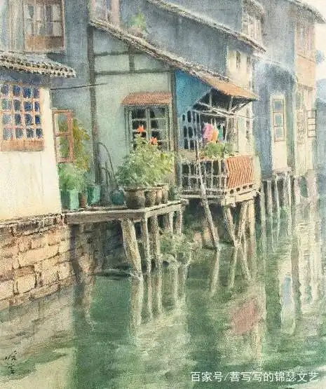 哈定先生的水彩画——江南水乡.