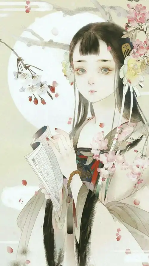 古风壁纸 - 人物手绘 cr:未知手机壁纸/唯美壁纸/聊天背景/小清新ins