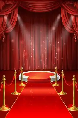 舞台背景红色矢量舞台灯光幕布背景素材水彩2019猪年元旦文艺汇演晚会