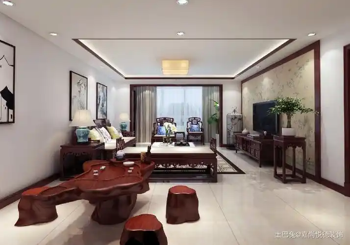 新中式风格客厅客厅其他100m05三居设计图片赏析--土巴兔装修效果图
