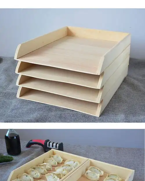 放饺子的篦子冰箱水饺托盘冷冻速冻饺子帘木饺子托盘家用木质放饺子的