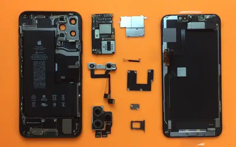 拆解iphone11promax256g暗夜绿色主板变小电池变大