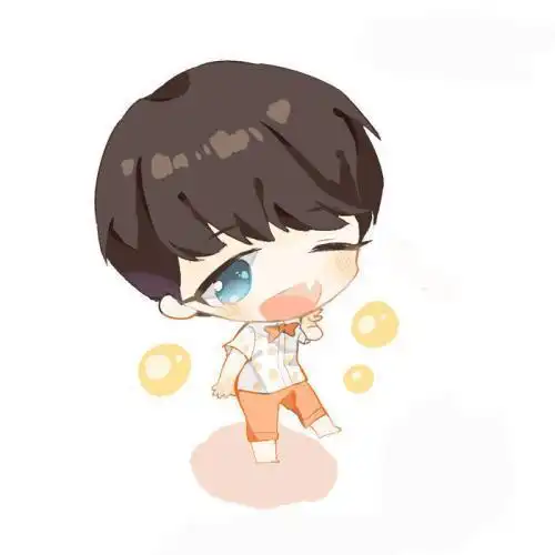 手绘q版王俊凯简笔画