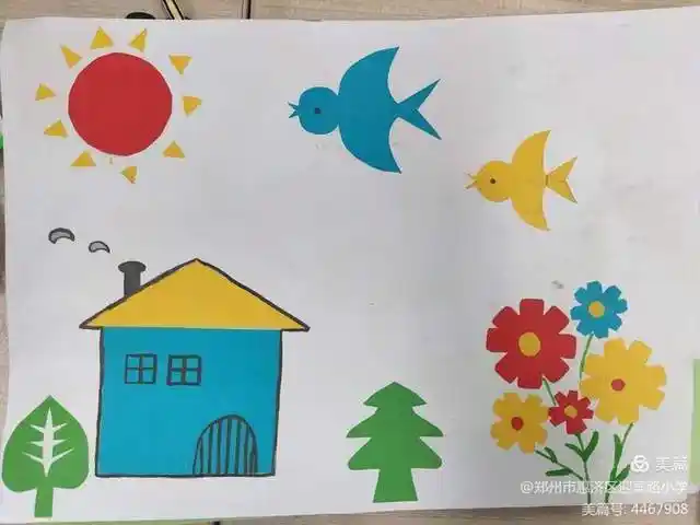 惠济区迎宾路小学数学阅读活动之创意图形拼贴画剪影