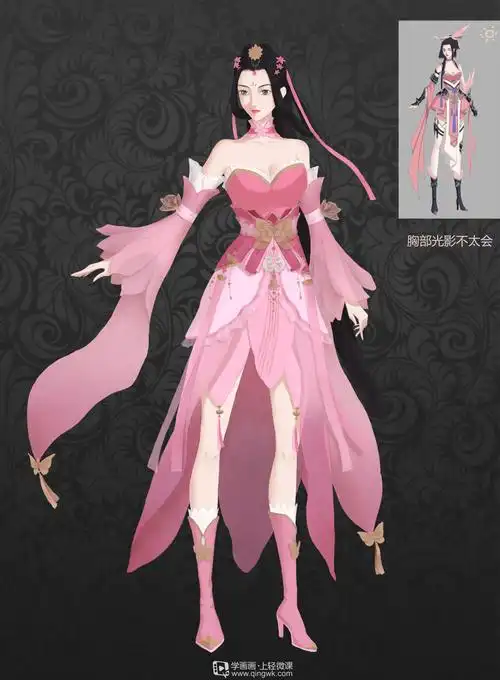 《古风人物厚涂上色—人物光源光影提高练习》by gf-4-246 陌薇