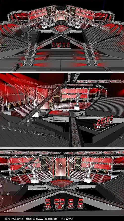 好声音舞台草图su模型