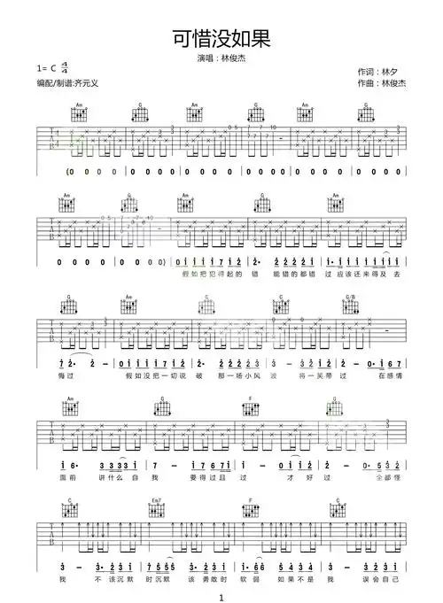 林俊杰可惜没如果吉他弹唱c调良好市民1453 浏览2022-09-14  18:18