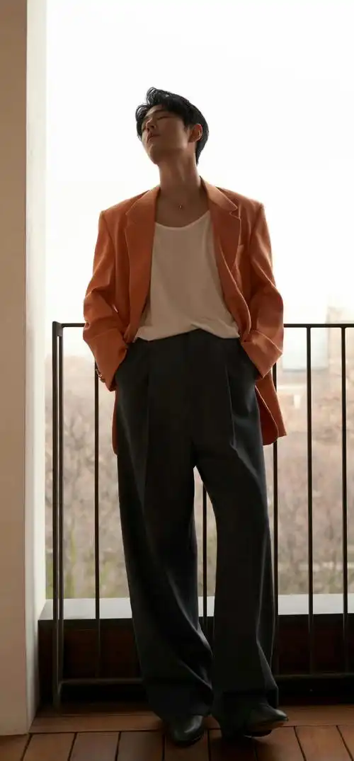 穿阔腿裤最好看的人#肖战##肖战卡其色穿搭上班路透