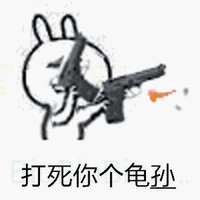 枪毙打死你个龟孙兔子逗比gif动图_动态图_表情包下载_soogif