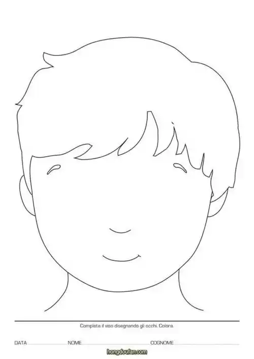认识五官教具纸张图纸下载打印-红豆饭小学生简笔画大全