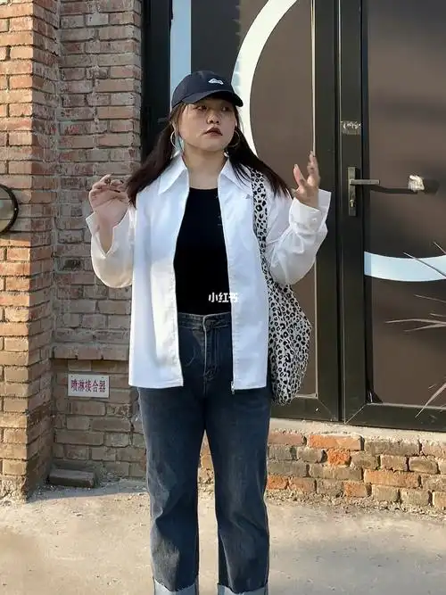 170160斤胖女孩穿搭简单舒适更自然更舒服