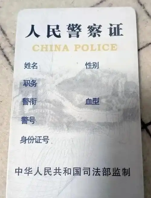 我手上的那张一直自以为是警官证的证件,竟然不是警官证,而是人民警察