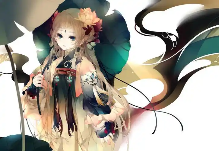 阿蛊作品 古装 动漫 少女 美图 意境 细节 插画 人物 【bulingbuling