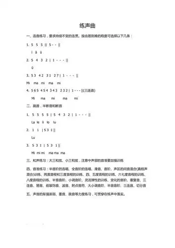 合唱中常用练声音阶doc