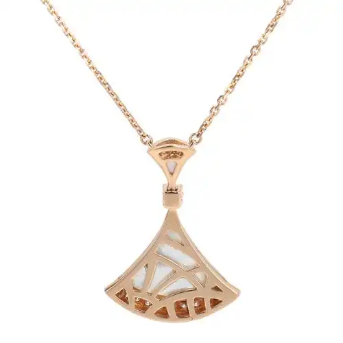 bvlgari(宝格丽) #divas dream系列18k金镶钻白贝母项链