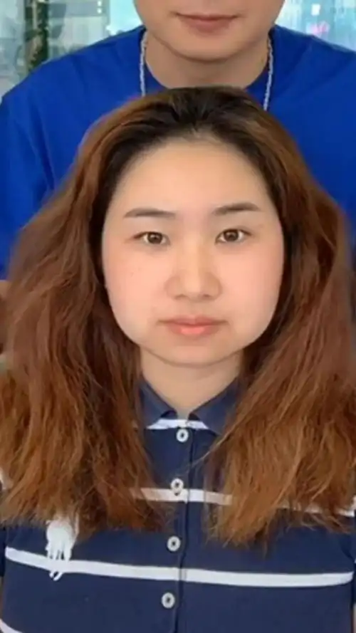 超级大饼脸剪完头发后,瞬间好看了