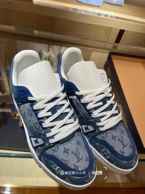 lv trainer吴亦凡同款蓝色牛仔,图二可预订码数7xxx_路易威登怎么样