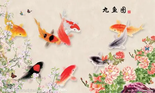 九鱼图图片