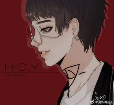 华晨宇漫画弹钢琴