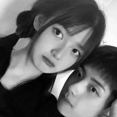 情头情侣双人头像两张黑白高清好看