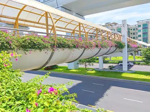 人行天桥摄影图__建筑景观_自然景观_摄影图库_昵图网nipic.com