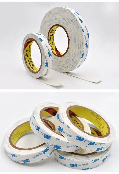 1600t泡棉双面胶3m强力白色海绵泡沫铭牌车用防水无痕胶粘胶带20mm宽